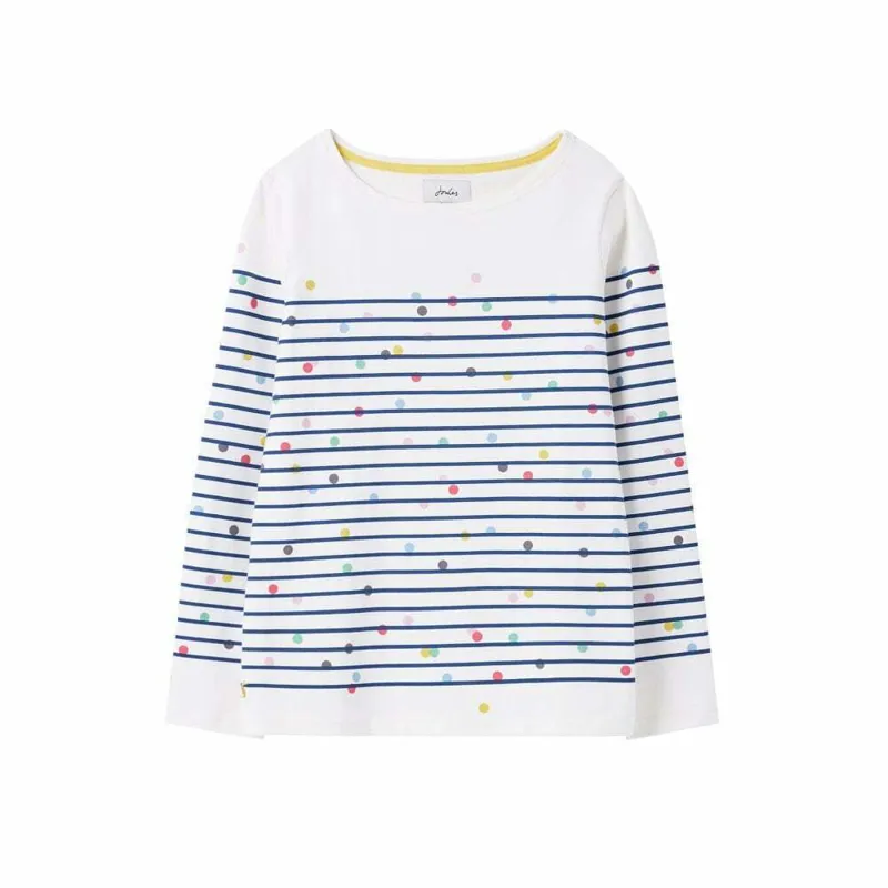 Joules Ladies Harbour Cream Blue Spots Top